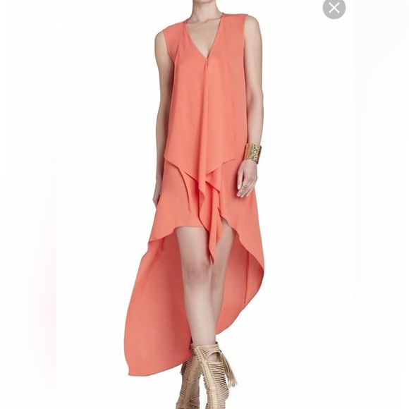BCBGMaxAzria Dresses & Skirts - NEW BCBGMAXAZRIA CASCADE RUFFLE HIGH-LOW MAXI DRESS